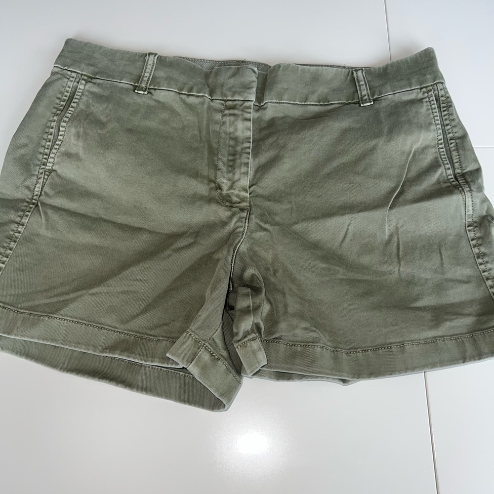 J Crew Size 12 Olive Chino Shorts